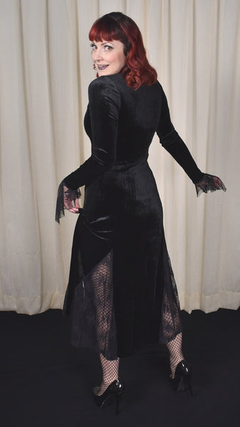 Witchy Velvet & Lace Dress Cats Like Us