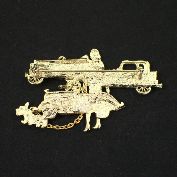 Woman and Her Cars Brooch Cats Like Us