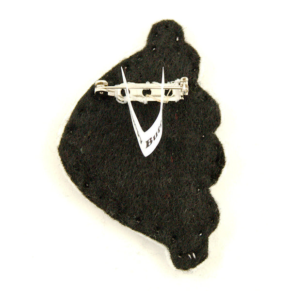 Yellow Atomic Boomerang Pin Cats Like Us