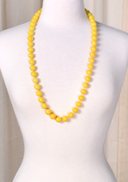 Yellow Bead Necklace Cats Like Us
