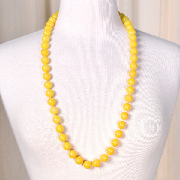 Yellow Bead Necklace Cats Like Us