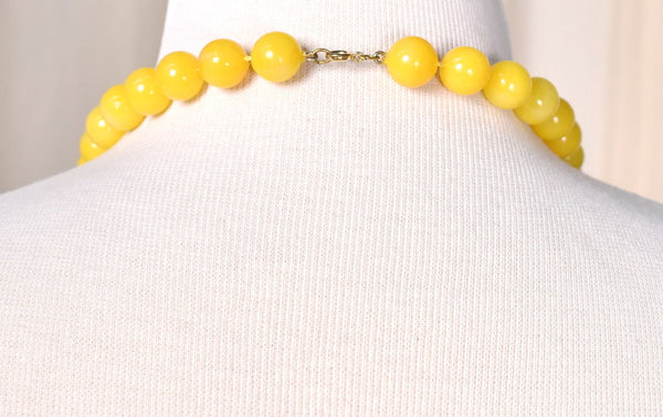 Yellow Bead Necklace Cats Like Us