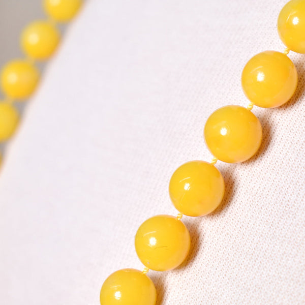 Yellow Bead Necklace Cats Like Us