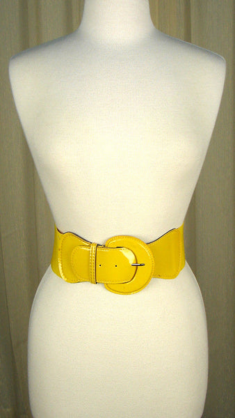 Yellow Patent Cinch Belt Cats Like Us