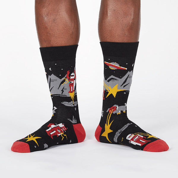 Zap Zap Robot Crew Socks Cats Like Us
