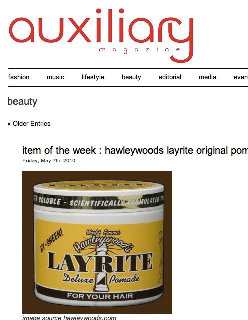 Auxiliary Magazine Item of the Week - Layrite Pomade
