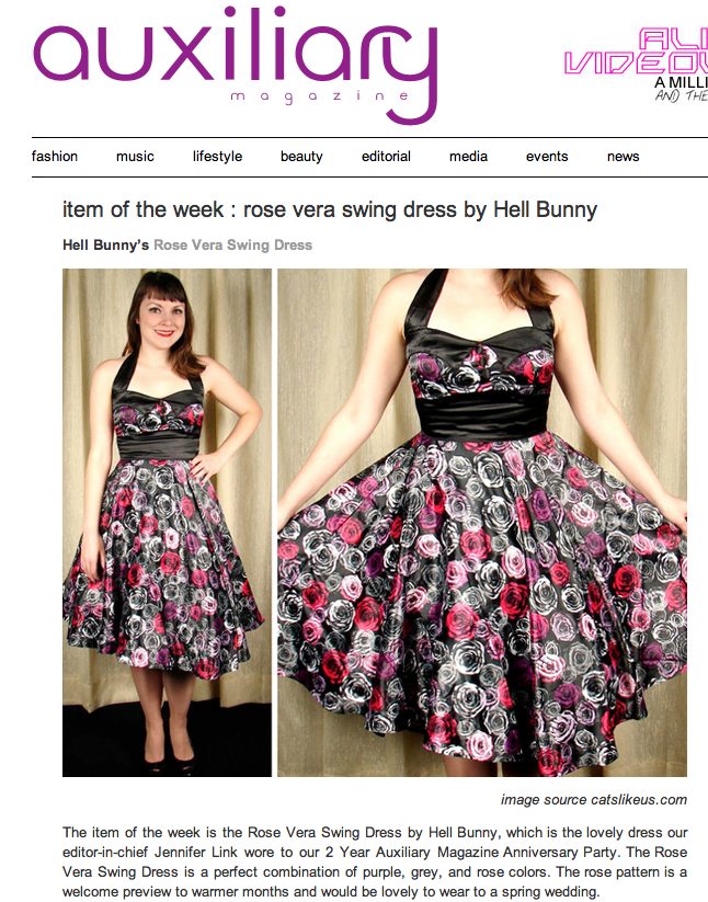 Auxiliary Magazine Item of the week: Rose Vera Swing Dress