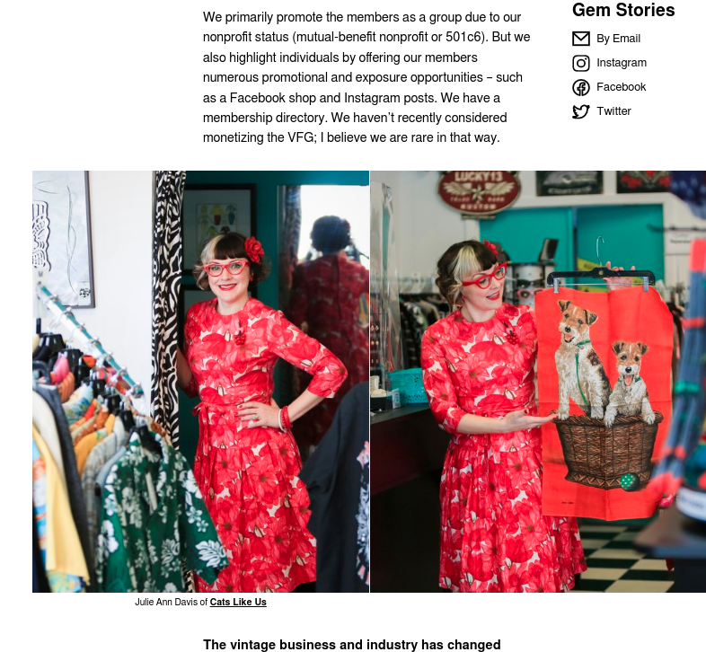 CLU Included In GEM Article About Vintage Fashion Guild