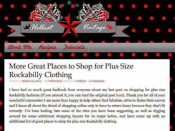 CLU Named Great Place to Shop for Plus Size Rockabilly Clothing