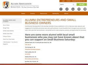Cats Like Us mentioned on the Buffalo State Alumni website!