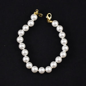 14KGE White Pearl Bracelet Cats Like Us