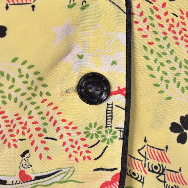 1940s Asian Novelty Print Rayon PJs Cats Like Us