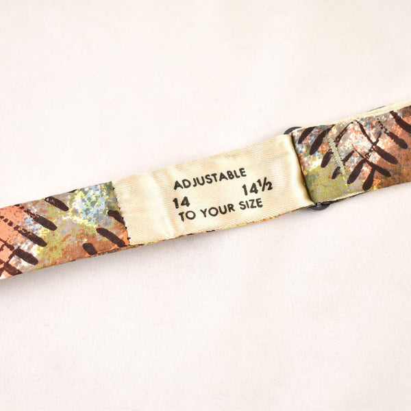 1940s Brown Crosshatch Bow Vintage Tie Cats Like Us