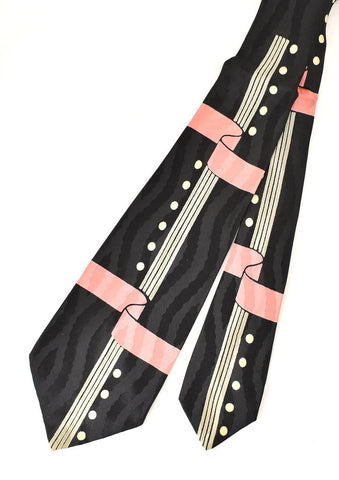 1940s Pink Ribbon Vintage Tie Cats Like Us