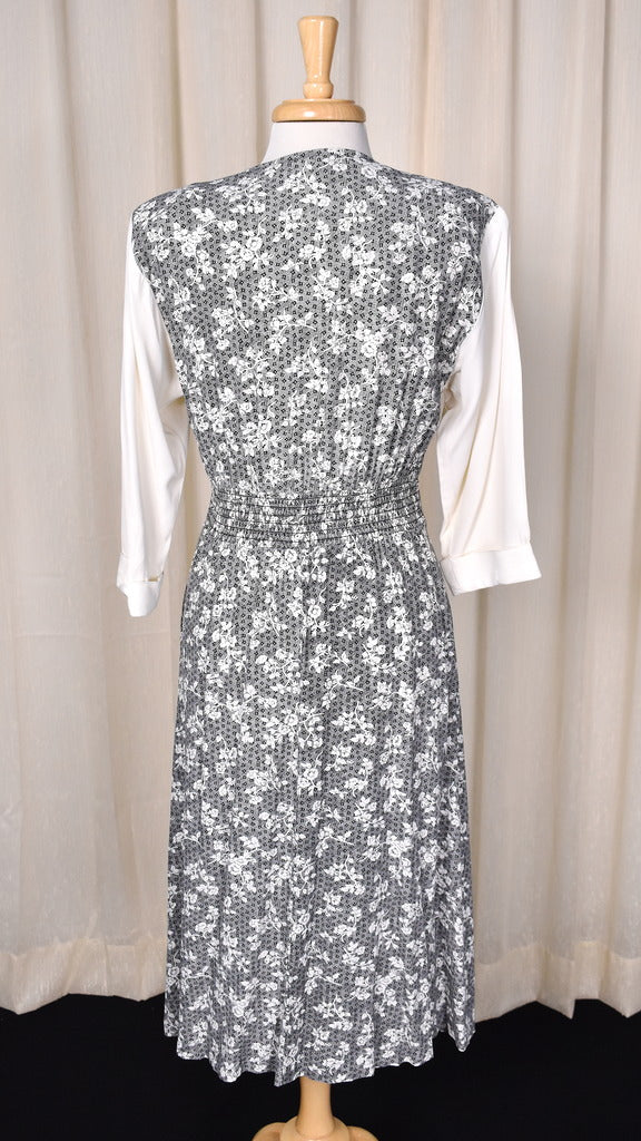 1990s does 1940s Style Pinafore Dress Cats Like Us 1990s does 1940s Style Pinafore Dress Cats Like Us