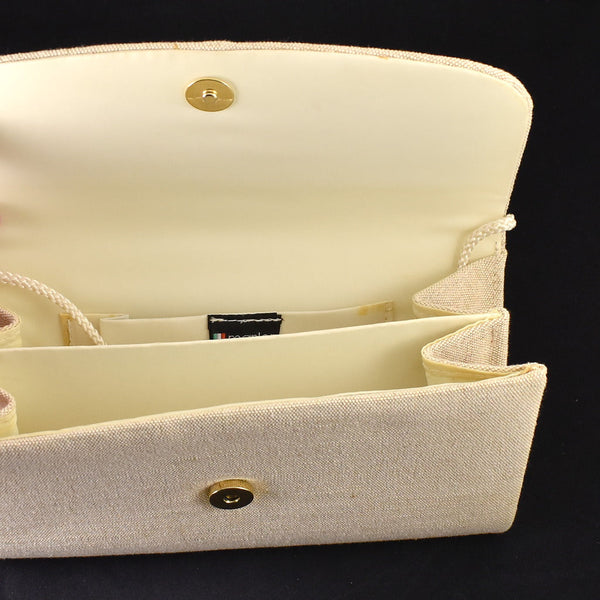 1940s Style Tan Button Clutch Cats Like Us