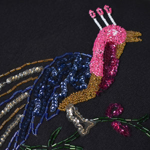 1940s Vintage Sequin Peacock Blouse Cats Like Us