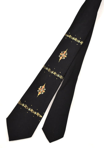 1950s Black & Gold Painted Tie Cats Like Us