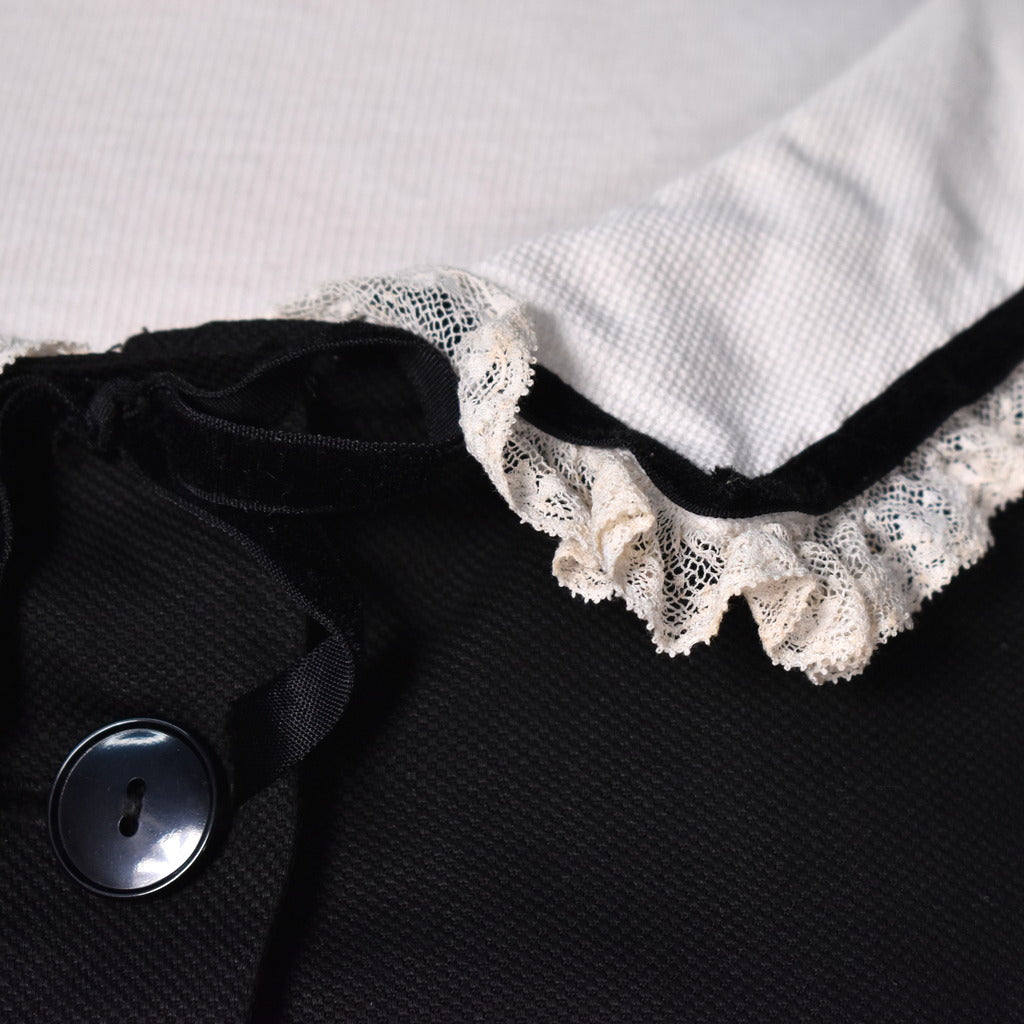 1950s Black Swing Dress w Lace Collar  Cats Like Us