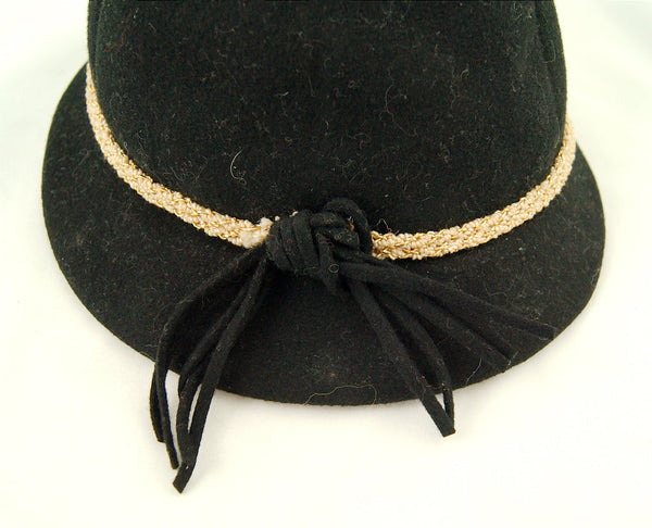 1950s Black Wool Cap Hat Cats Like Us