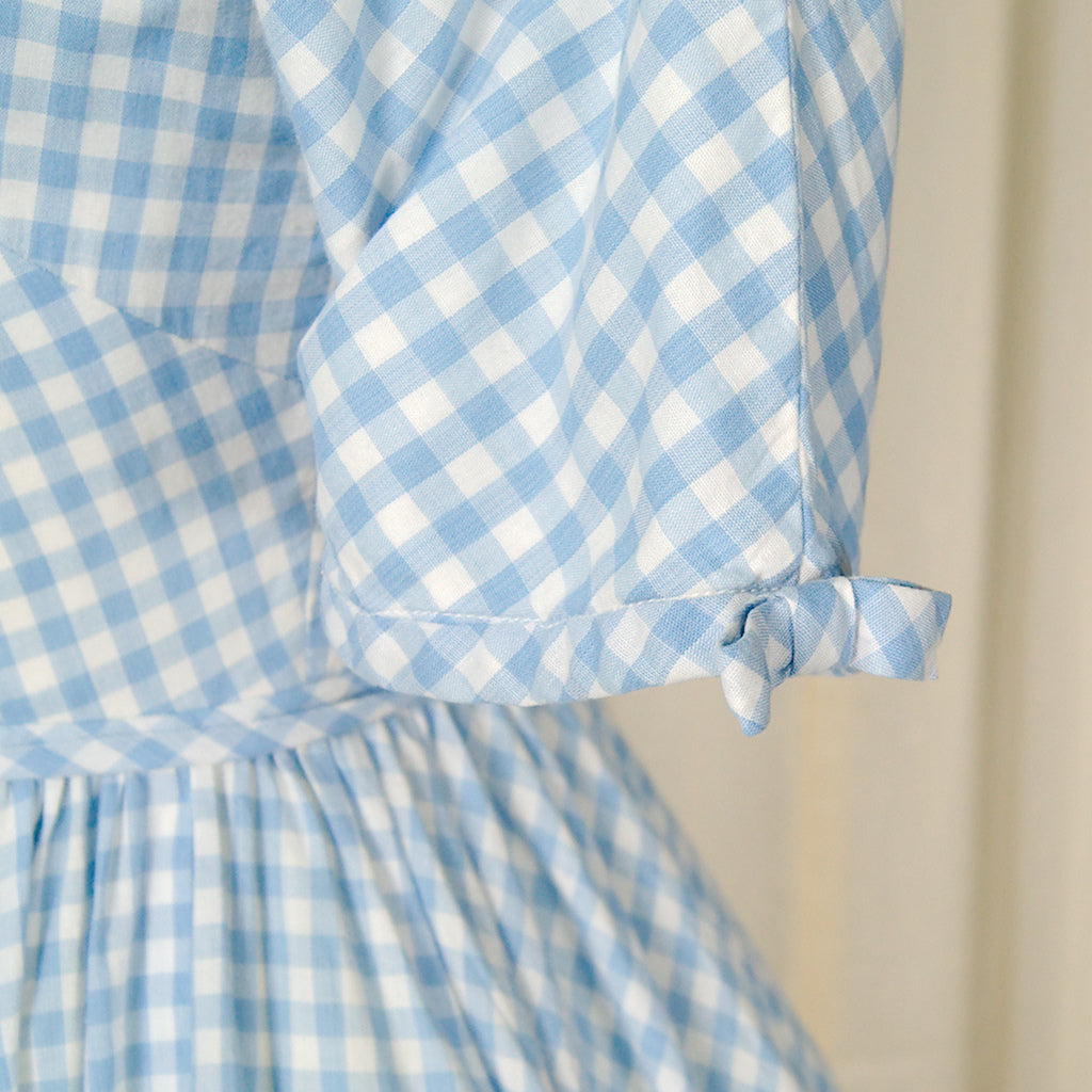 blue gingham swing dress Vintage 1950s Blue Gingham Swing Dress – Cats Like Us