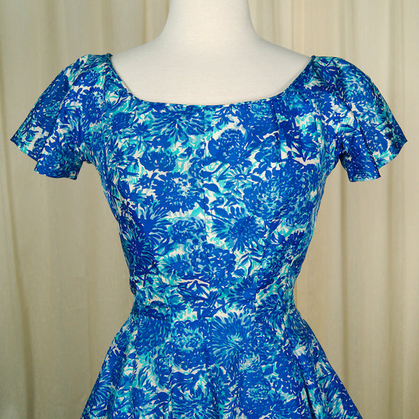 1950s Blue Princess Dress Cats Like Us