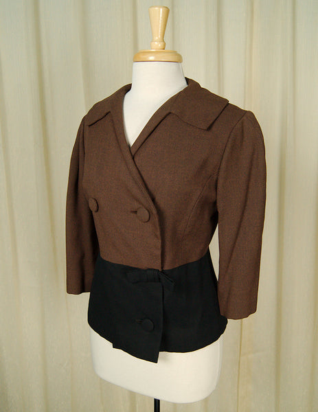 1950s Brown Bow Jacket Cats Like Us