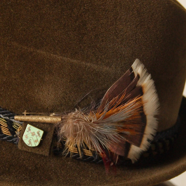 1950s Brown Velour Trilby Hat Cats Like Us
