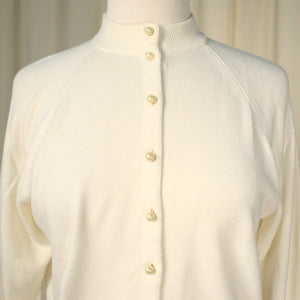 1950s Cream & Pearl Cardigan Cats Like Us