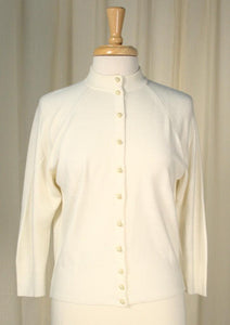 1950s Cream & Pearl Cardigan Cats Like Us