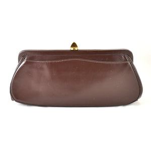 1950s Dark Brown Vintage Clutch Bag Cats Like Us