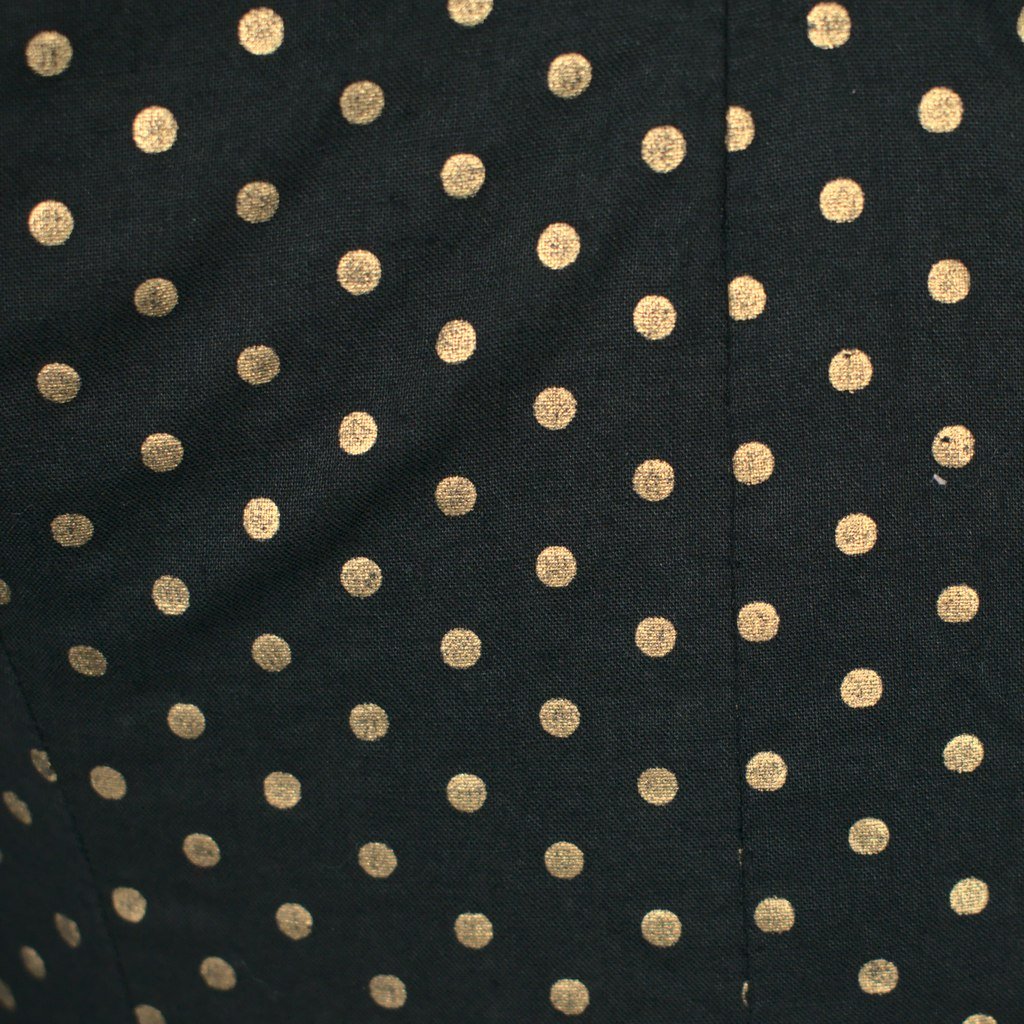 1950s Gold & Black Dot Dress – Cats Like Us
