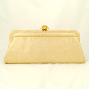 1950s Gold Fan Clutch Bag Cats Like Us