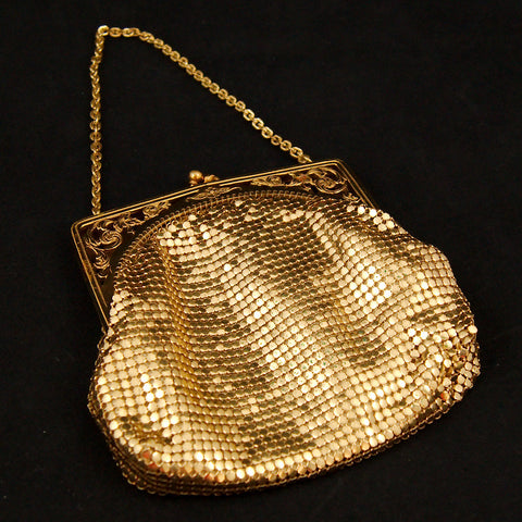 1950s Gold Mesh Handbag Cats Like Us