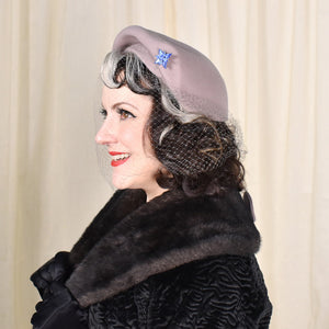 1950s Gray Beret Netting Vintage Hat Cats Like Us