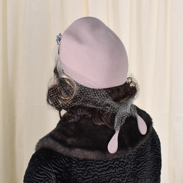 1950s Gray Beret Netting Vintage Hat Cats Like Us