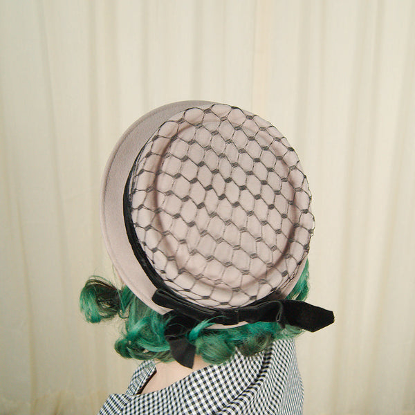 1950s Gray Wool Netting Hat Cats Like Us