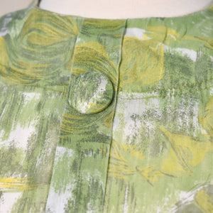 1950s Green Brushstroke Dress Cats Like Us
