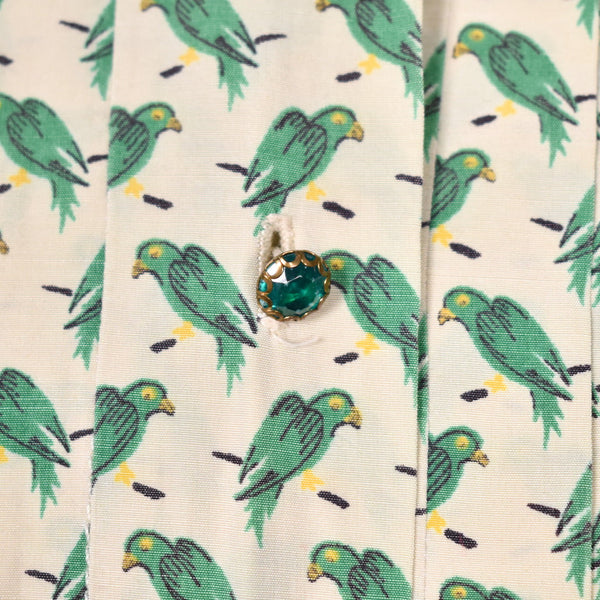 1950s Green Parrot Dress Cats Like Us