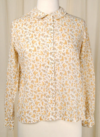 1950s Hunting Party Blouse Cats Like Us