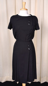 1950s LBD Button Pencil Dress Cats Like Us