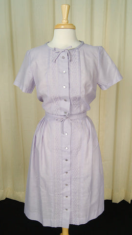 1950s Lavender Bow Dress Cats Like Us