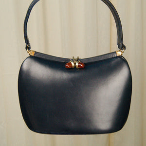 1950s Navy Acorn Handbag Cats Like Us