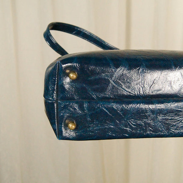 1950s Navy Blue Marble Handbag Cats Like Us