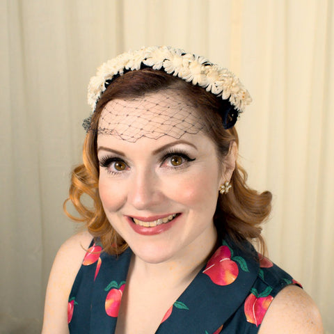 1950s Navy Daisy Hat Cats Like Us