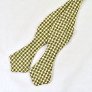 1950s Olive Gingham Bow Tie Cats Like Us