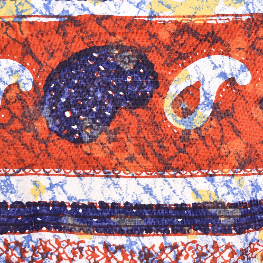 1950s Paisley Batik Vintage Womens Swing Dress by Junior