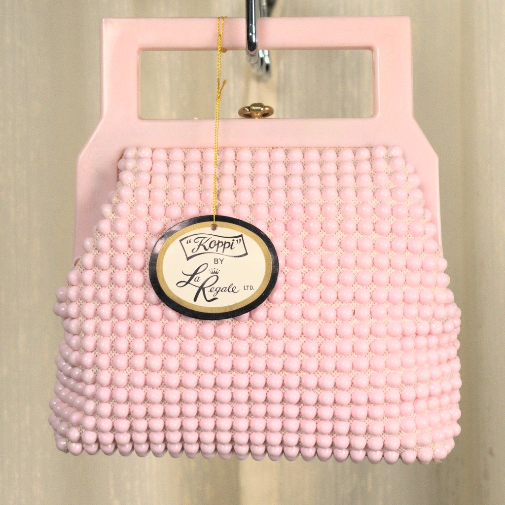 1950s Pink Candy Dot Handbag Cats Like Us
