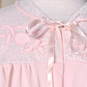 1950s Pink & Lace Collar Bed Jacket Cats Like Us