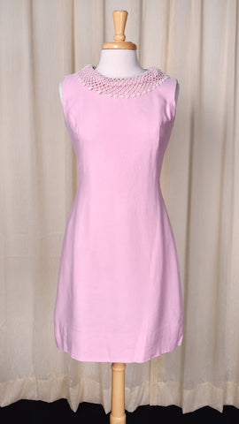 1950s Pink Lace Collar Dress Cats Like Us